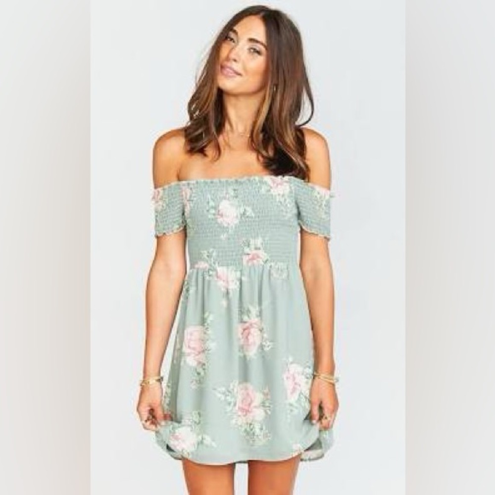 Show Me Your Mumu Dolly Smocked Dress in Sweetheart Sage - Picture 2 of 16